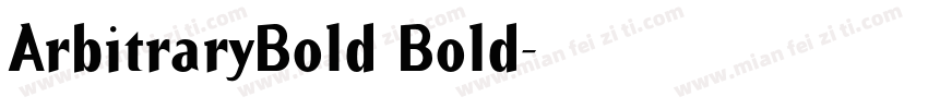 ArbitraryBold Bold字体转换